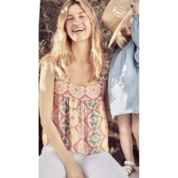 Anthropologie Tops - Anthropologie Marta Cropped Swing Tank Women Square Neck Size Small